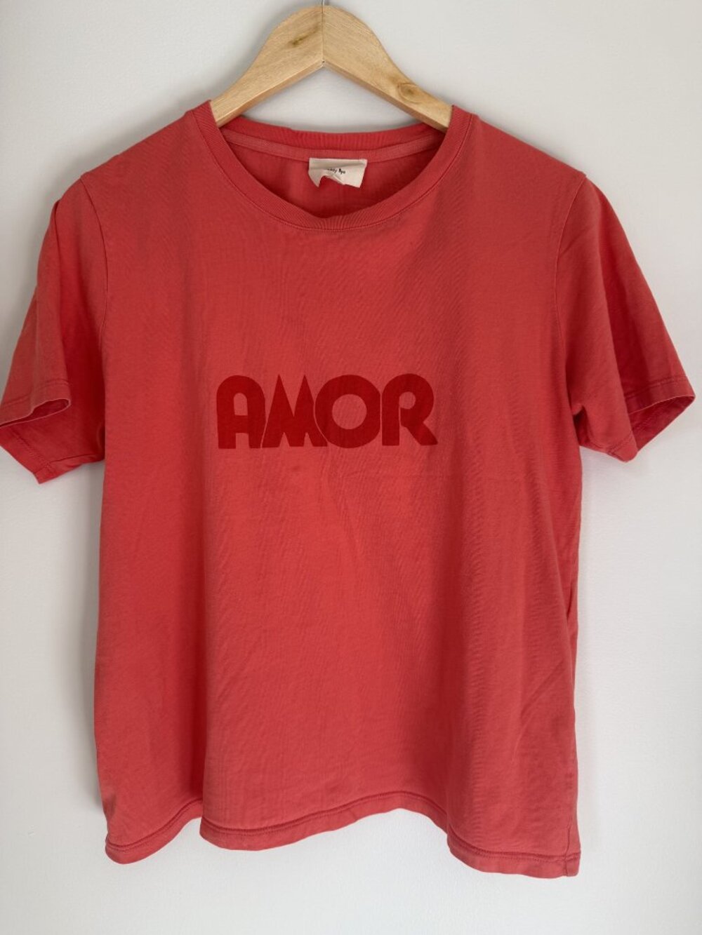 Sézane x Daddy Rye AMOR T-Shirt, Red, Size M